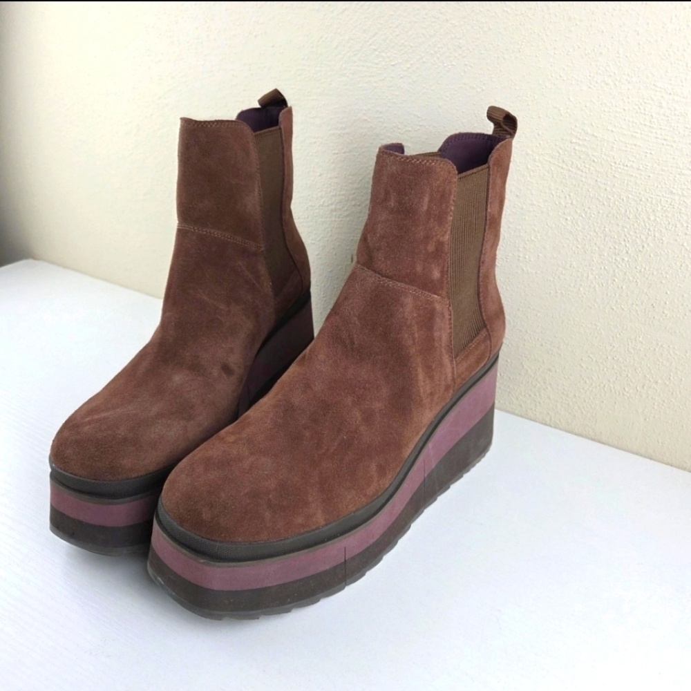 Women's NakedFeet Naked Feet Guild Chelsea Leather Platform Sole‎ Boots Sz 11